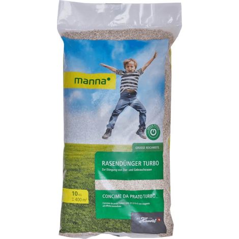 Manna engrais pour gazon Turbo 10 kg engrais de départ, engrais de printemps, engrais pour gazon, départ