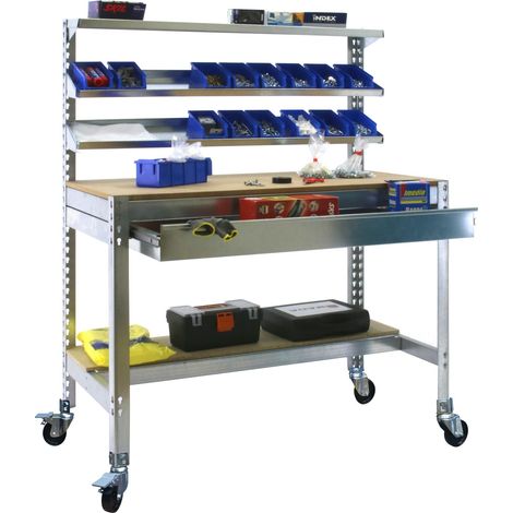 Simonrack BT1 Box 900 établi métallique galva et bois (1/2)