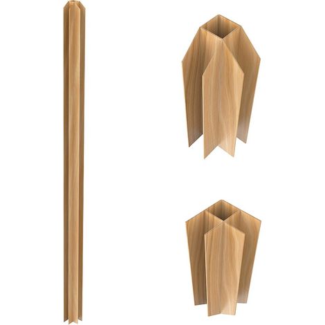 Poteau d'angle pour verrière atelier en aluminium thermolaqué 130 cm naturel clair - BAYVIEW