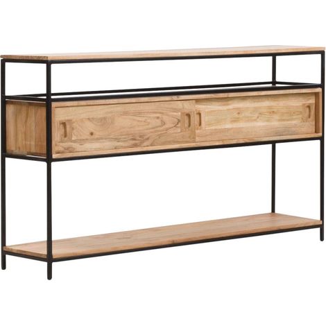Console en bois d'acacia et métal Montréal (1/5)