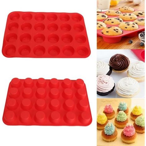 24 Rayons Silicone Gâteau Moule Cookies Muffin Bonbon Biscuit Cuisine Outil-Ywey (1/5)