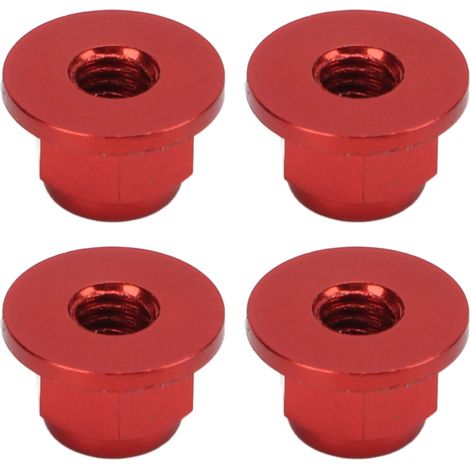Écrous M4 en alliage d'aluminium, diamètre intérieur 4 mm, pour voitures radiocommandées 1/10 (rouge). Accessoires pour véhicules radiocommandés 1/10. (1/5)