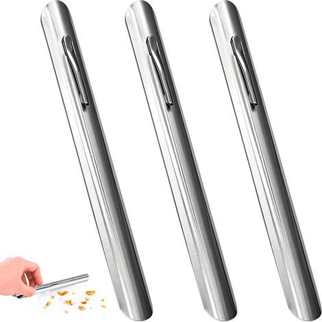 3 Pcs Ramasse Miettes pour Serveur, Argent Ramasse Miettes de Table en Alliage d'Aluminium avec Clip de Poche, Outil de Nettoyage de Table pour Restaurant et Maison (1/5)