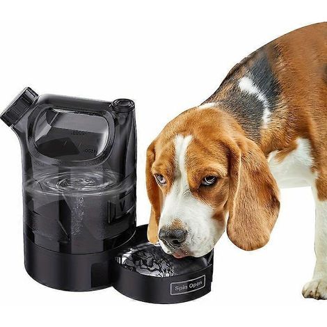Distributeur d'eau pour chien 3000 ml/101 oz, gamelle amovible, bouteille d'eau portable pour animaux de compagnie idéale pour le camping, la randonnée, la plage et le parc. (1/5)
