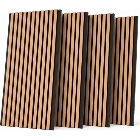 Pannello Acustico Decorativo MDF Effetto Legno con Feltro 120x60 cm Confezione da 4 Default Title (1/5)