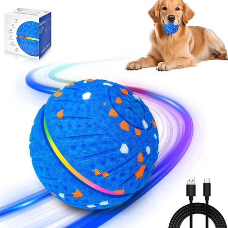 Jouet Interactif pour Chien, Balle de Jeu À Roulement Automatique, Balle Automatique Intelligente, 3 Modes de Jeu, Rechargeable par USB, pour Chiots, Petits Et Moyens Chiens (B) (1/5)