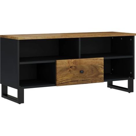 Mobile TV 100x33x46cm Legno Massello Mango e Legno Multistrato vidaXL (1/5)