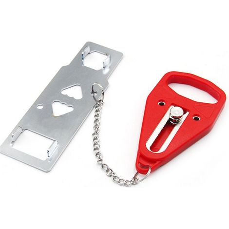 Serrure de sécurité pour porte d'entrée, serrure de porte portable, adaptée aux voyages, aux hôtels et aux habitations. (1/5)