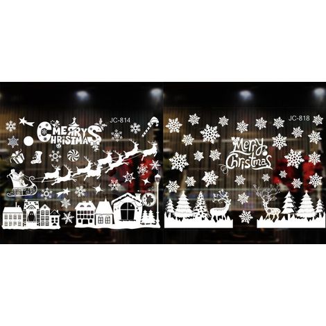 Adhesivos Para Ventana Navideños - Adhesivos De Copos De Nieve Para Decoración De Ventanas - 1 Unidad (1/5)