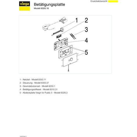 VIEGA 699529 Plaque d'actionnement 8326.16 Visign (1/5)