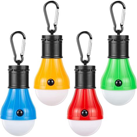 Doukey Campinglampe [4er-Pack], tragbare Campinglaterne, LED-Zeltlaterne, Notlicht, Campingzubehör, Zeltzubehör