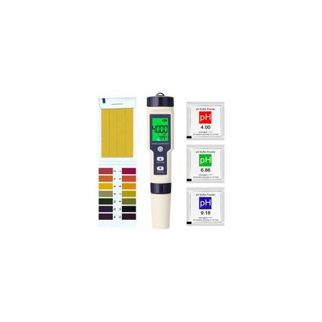5 sur 1 Professional multi-paramètres COMBO TEST METDER PH / EC / TDS / Salinité / Thermomètre Tester multifonction numérique Qualité de l'eau (1/5)