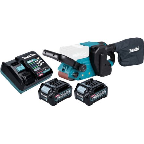 Makita BS 001 GD201 Ponceuse à bande sans fil 40 V max. 76 x 533 mm Brushless + 2x batterie 2,5 Ah + chargeur (1/5)