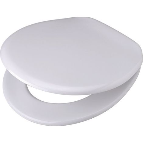pagette  asiento  de  inodoro  V.I.P.  blanco,  fijación  de  acero  inoxidable,  Duroplast