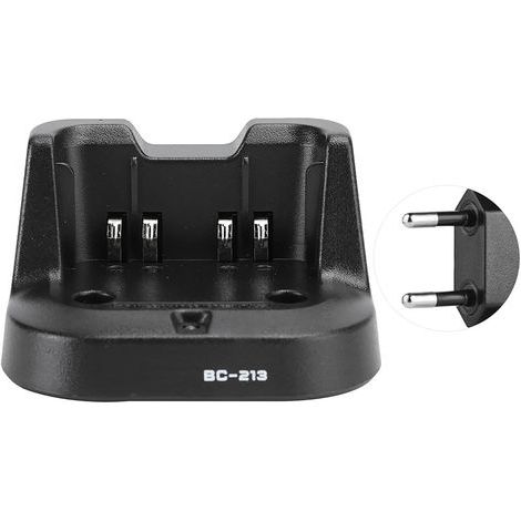 Applicable Chargeur de batterie radio portable, chargeur de batterie radio BC-213, fonctionnement précis avec voyant lumineux pour radio IC-V88 IC-F1000 IC-F2000 (prise UE) (1/5)