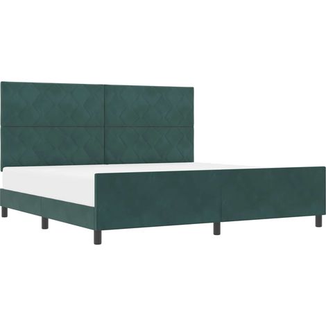 Maison Exclusive - Boxspringbett mit Kopfteil Dunkelgrün 200 x 20 (1/5)