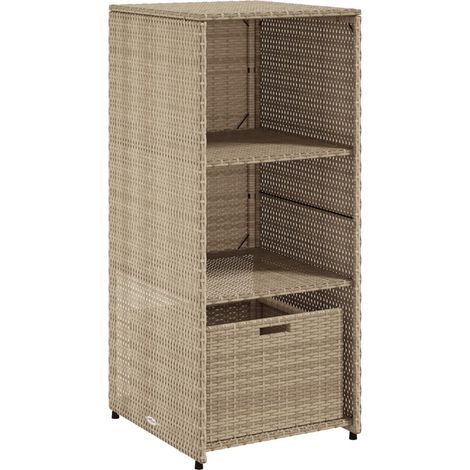 Maison Exclusive - Armadietto Portaoggetti Giardino Beige 50x55x115cm Polyrattan