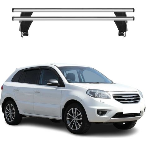 OMAC Dachträger Querträger Alu für Renault Koleos I 2008-2015 – Abschließbar – T-Nut – City-Crash-getestet – Max. 50 kg Silber (1/5)