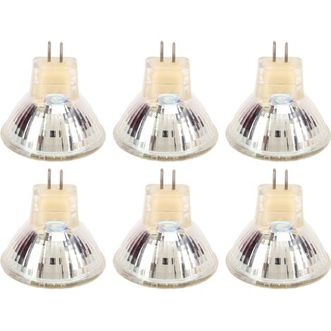 Lot de 6 ampoules LED GU4 15LEDs 270 lumens 3W, spot MR11 12V blanc froid pour rail lumineux (1/5)