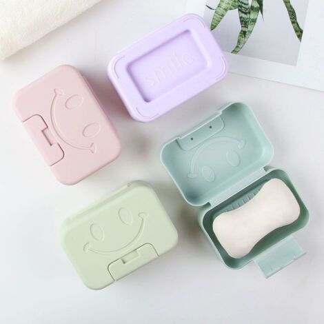 4 Pack Portable Travel Soap Box with Lid, Waterproof and Sealed Soap Holder for Home, Bathroom, Hiking, Travel, Camping and Other Outdoor Activities (1/5)