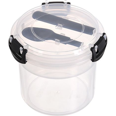 Verre À Eau Réutilisable - Pot À Yaourt Parfait 20 Oz Avec Couvercle Étanche Et Compartiment À Céréales - Contenant Pour Petit-Déjeuner Ou Collation - 1 Pièce (1/5)