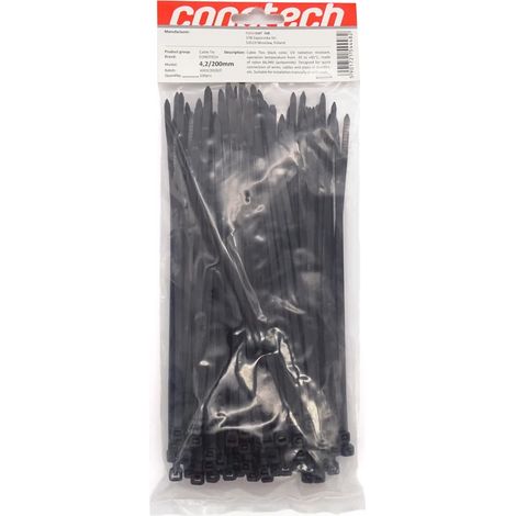 FASCETTA DI SERRAGGIO 4,2x200 NERA 100 pz NS