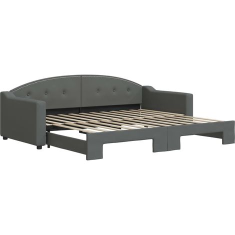 Maison Exclusive - Tagesbett Ausziehbar Dunkelgrau 90x200 cm Stof