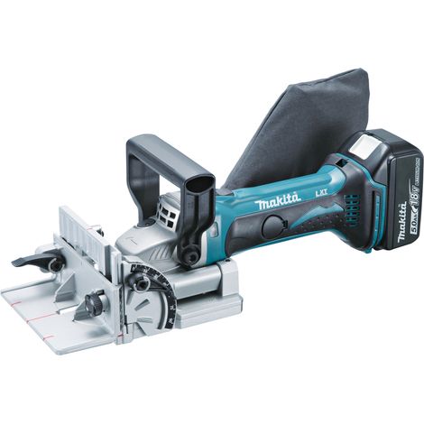 Makita – Lamelleuse pour bois dur – Réglage micrométrique 6 positions – Moteur Brushless – DPJ180RTJ – Avec 2 batteries 5.0Ah