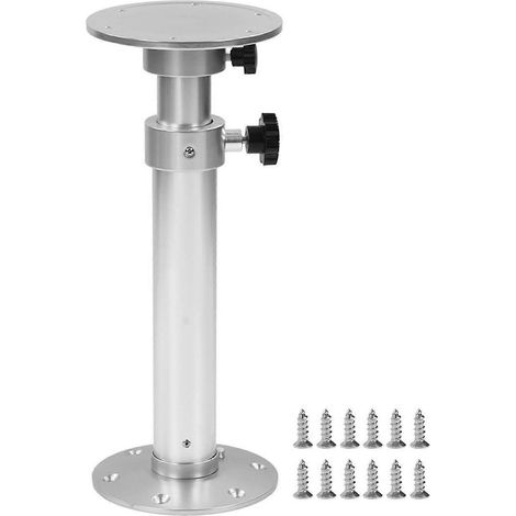 Le pied et la base de la table, d'un diamètre de 445 à 690 mm, sont réglables à 360° et fabriqués en alliage d'aluminium pivotant. Convient aux camping-cars, aux yachts et aux habitations. (1/5)