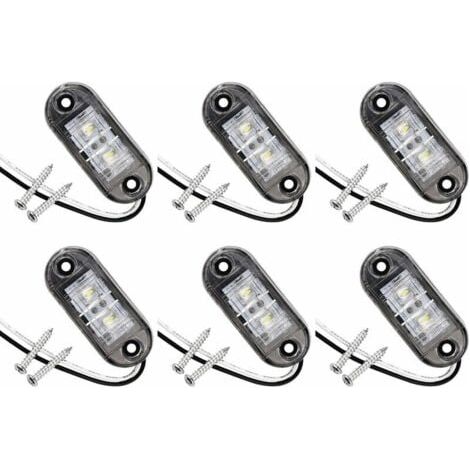 Lot de 6 feux de position latéraux à LED pour voiture, remorque, camping-car, caravane, vélo, moteur (1/5)