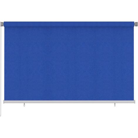 Store roulant d'extérieur 245 (l) x 140 (H) cm bleu HDPE vidaXL