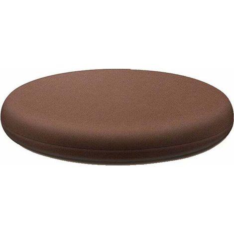 Cuscino per sedia rotondo FOREHILL da 40 cm, cuscino per sedia da interno con fodera rimovibile, cuscino per sedia da pranzo lavabile, cuscino per sedia in memory foam spesso 4 cm, marrone
