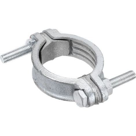 Collier de serrage réglable en acier galvanisé au carbone pour tuyaux avec joints toriques et tubes en acier de 46 à 60 mm (1/5)