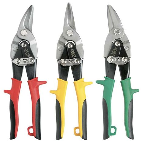KS TOOLS  Juego de  tijeras de  palanca para  chapa  pasante 3  pzs. -  118.0050 (1/4)