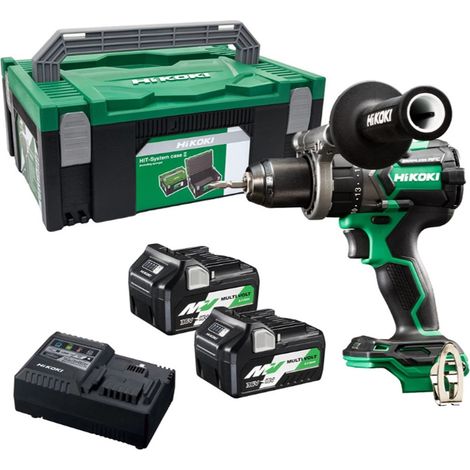 HiKOKI 18V 36V Multi Volt RFC Brushless Combi Drill Cordless 140Nm X2 5ah + Case
