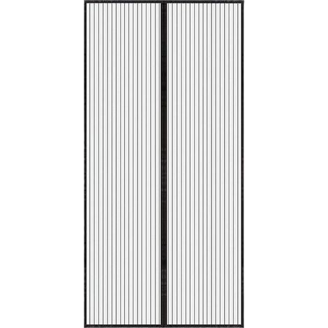 Ineasicer Moustiquaire Porte Magnétique 80x210cm Bande Adhésive Fermeture Automatique Maille Ultra Fine Installation sans Outil Facile pour Enfants et Animaux de Compagnie, Noir (1/5)