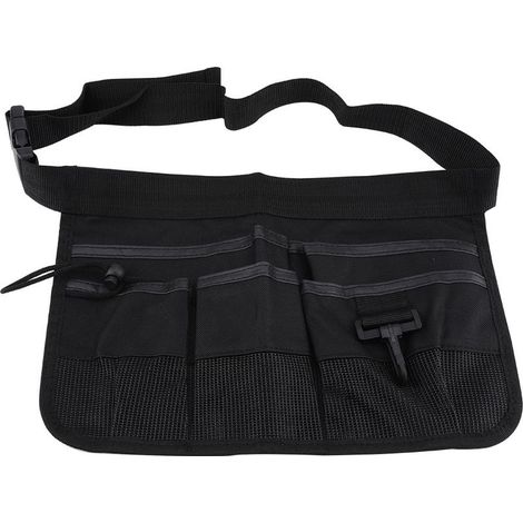 Sac ceinture électricien – noir – multi poches – épaisse – ceinture renforcée (1/5)