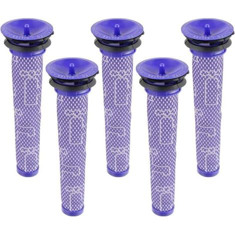 5-Pack Filters for Dyson Vacuum Cleaners, Replaces Filters for Dyson V7 V8 V6 Vacuum Cleaners, DC58 DC59 DC62 DC74 Pre-filters (1/4)