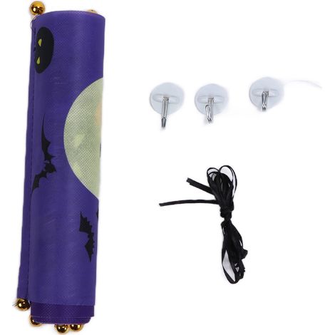 Décorations d'Halloween pour porche, porte ou jardin, lavables, violettes (1/5)