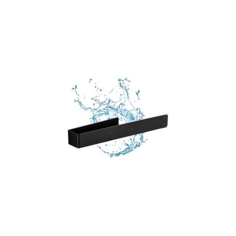 Toallero autoadhesivo negro para fregadero y pared, también se puede usar como organizador de cocina. - Crezuo