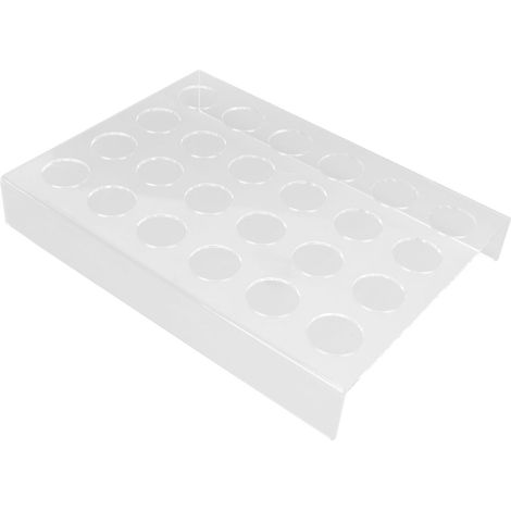Plateau support tiroir rangement 24 dosettes café acrylique transparent forme U pour comptoir cuisine (1/5)