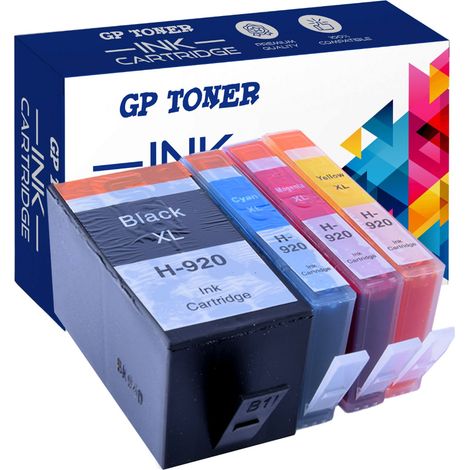 4 cartucce d'inchiostro CMYK per HP GP-H920XL (1/5)