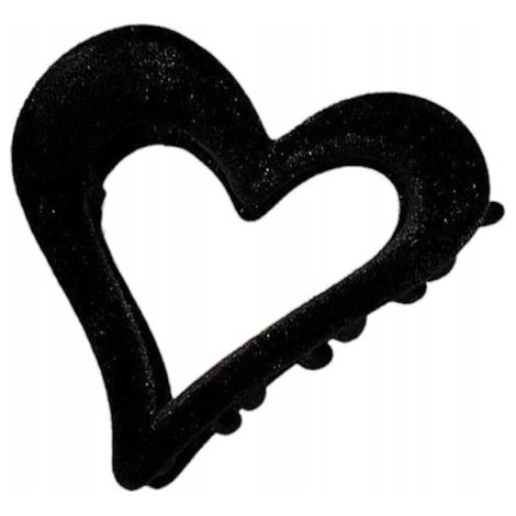 Pinza para el cabello Ecarla Velvet 6,5x6cm Negra SP378CZ (1/3)