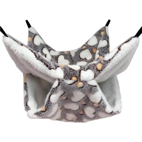 Kleine Tierhängematte - wj - 34 x 34 cm - Weich und bequem - Leicht zu reinigen - Doppelschichtig