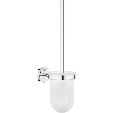 Grohe QuickFix Start Cosmopolitan - Scopino WC a parete con supporto, vetro/cromo 41169000 (1/2)