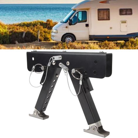 Kit estabilizador de escaleras para autocaravanas, estabilizador duradero y ajustable, apto para furgonetas camper y casas rodantes.