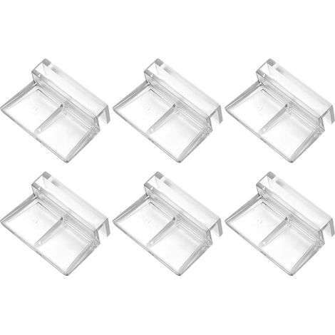 Supports pour couvercles en verre d'aquarium, 6 unités, 6 mm d'épaisseur, installation sécurisée sans cadre.-AquaForge (1/5)
