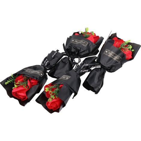 Bouquet de Roses en Savon Parfumé - Décoration Romantique pour Saint-Valentin, Bureau ou Cadeau Festif (1/5)