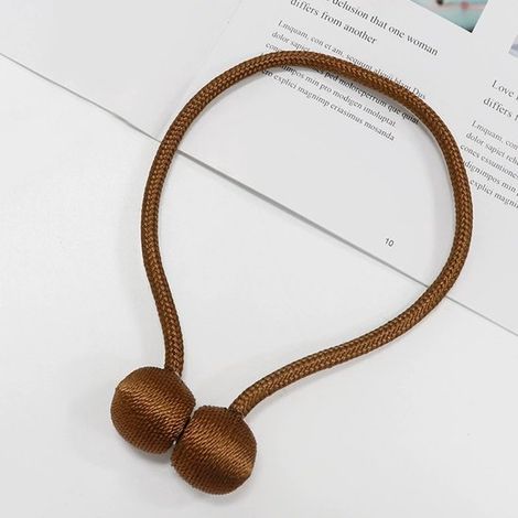 Ganchos magnéticos para cortinas (juego de 2 piezas), sujetadores y clips minimalistas sin taladro para decoración del hogar, 48 cm (1/5)