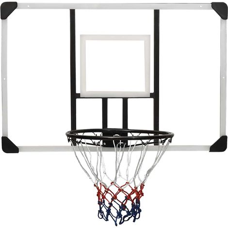 vidaXL Basketball Backboard Transparent 106x69x3 cm Polycarbonate